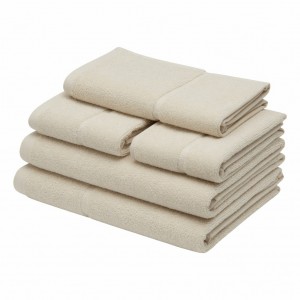 Imabari Towel Set of 4 Unbleached Towels, Face & Hand Size