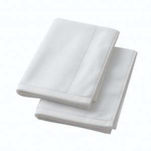 Imabari Cotton Face Towel Set of 2 Microfiber & Cotton White 34x84cm
