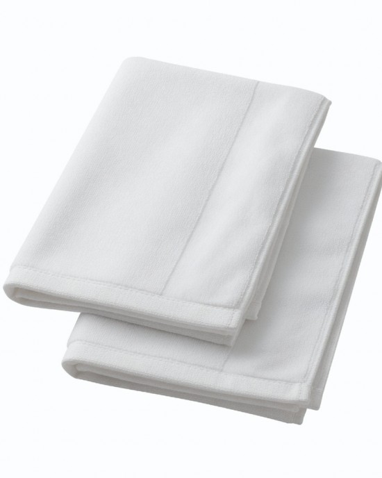 Imabari Cotton Face Towel Set of 2 Microfiber & Cotton White 34x84cm