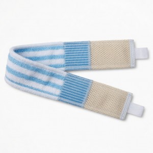 1pc Bath Scrubber Rub Towel Massage Strap Tanning Oil Pull Back Strip Shower