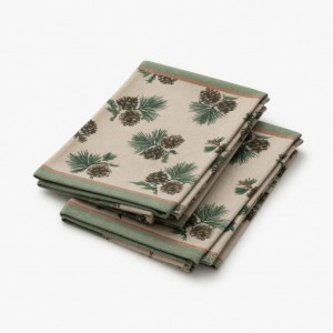 tea towel set of 2 Handmade Forest Pine Cones