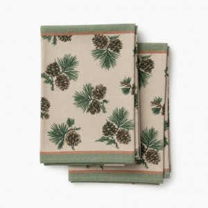 tea towel set of 2 Handmade Forest Pine Cones