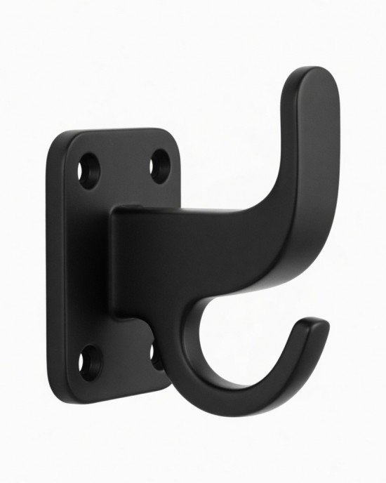 Towel Hooks for Bathrooms, Matte Black Towel Hook for Kitchen Bathroom, SUS30