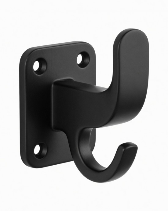 Towel Hooks for Bathrooms, Matte Black Towel Hook for Kitchen Bathroom, SUS30