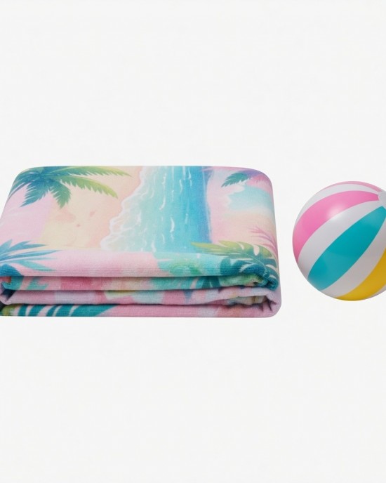 Gamersupps Silvervale Summer Drop Beach Towel and Beach Ball Set - IN HAND
