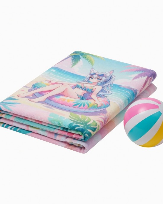 Gamersupps Silvervale Summer Drop Beach Towel and Beach Ball Set - IN HAND