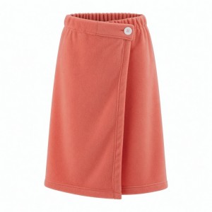 Ladies Towel Wrap Wearable Bath Coral Fleece Skirt Absorbent Bathrobe