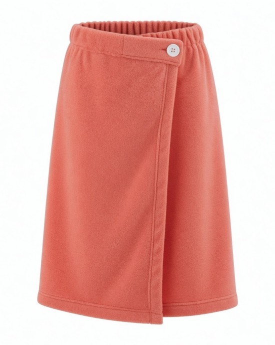 Ladies Towel Wrap Wearable Bath Coral Fleece Skirt Absorbent Bathrobe