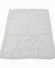 VTG 90s White Embroidered Hankie Finger Towel Handmade Christmas 17x11” Doily