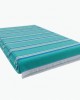 Large Beach Towel Blue Green Striped Cotton 85x150cm Holiday Pool Bath M&S