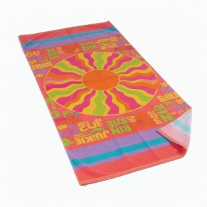 Y2K BEACH TOWEL SUN JUNKIE SUNBATHING BEACH TOWEL USED