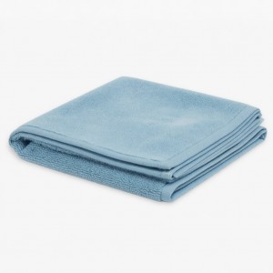 EGA Unused Avalon Wash Cloth Carre Towel 100% Cotton Blue Glacier/HE7576