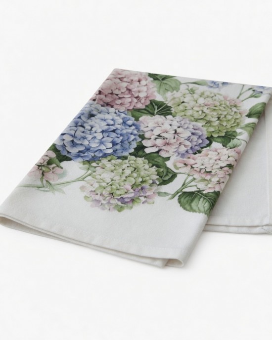 Laura Stoddart Designer Tea Towel Kitchen Floral Flower Hydrangeas Gardeners