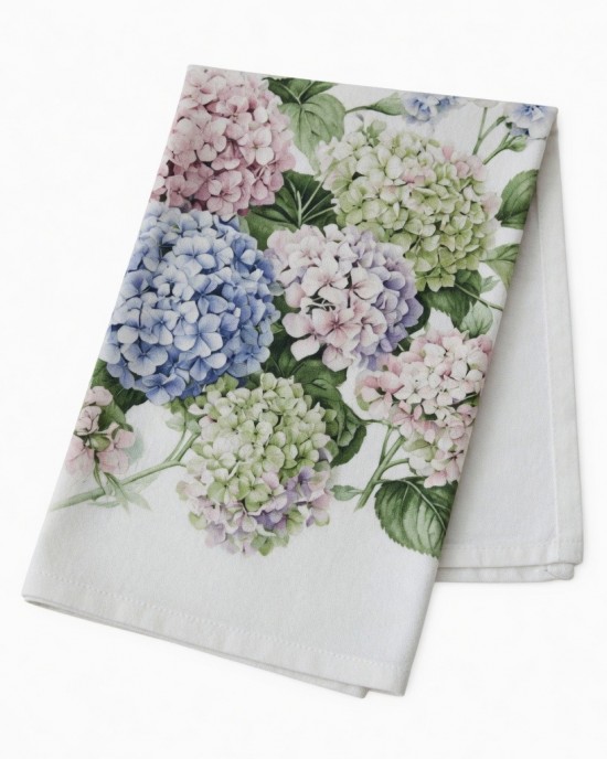 Laura Stoddart Designer Tea Towel Kitchen Floral Flower Hydrangeas Gardeners