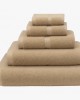 Organic 6-Piece Tan Cotton Bath Towel Set