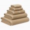 Organic 6-Piece Tan Cotton Bath Towel Set