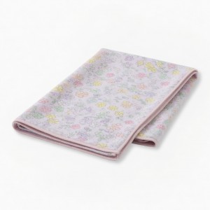 Pastel Flower Collection Hand Towel & Zipper Charm Set