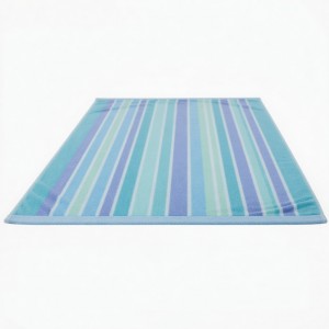 Cotton Blend Blend Beach Towel 72 x 38 in Cool Veriegated Stripe